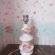Pair of porcelain bedside feet floral pattern