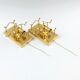 Pair of faceted crystal wall lights / sconces by Kinkeldey, Germany, 1970s
