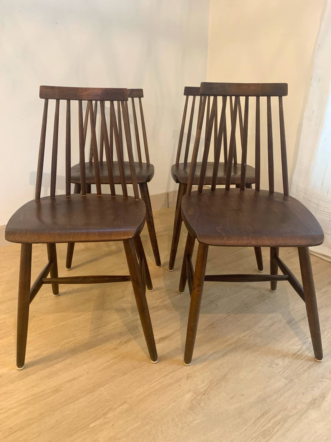 Set of 4 vintage Scandinavian chairs