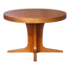 Round wooden table with 3 extensions, table with central star foot, dining table, living room table