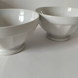 vintage faceted farmhouse duo of bowls