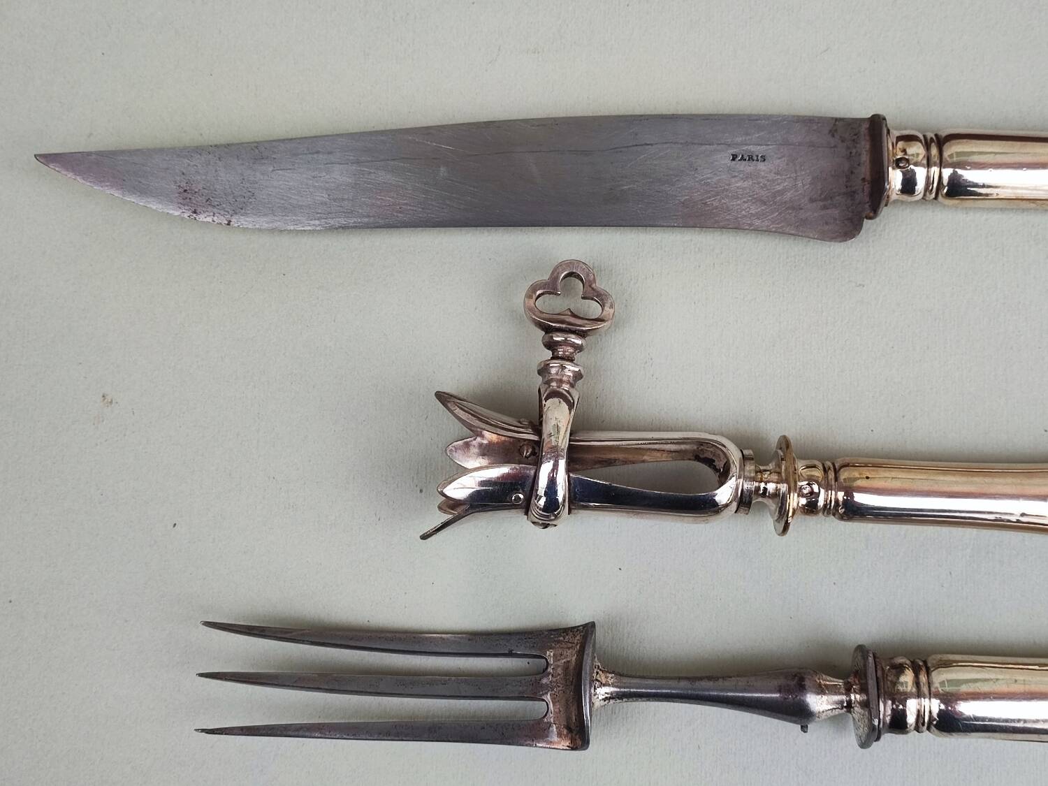 Sterling silver roast carving set