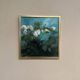 Original Swedish Oil on Canvas – “White Flowers” by M. Jakobsson – Signed – Vintage & Framed – 46 × 44 cm (18.1" × 17.3")
