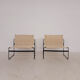 Chauffeuses en rotin de Gregorio Vicente Cortes et Luis Onsurbe pour Metz and Co, design néerlandais 1961