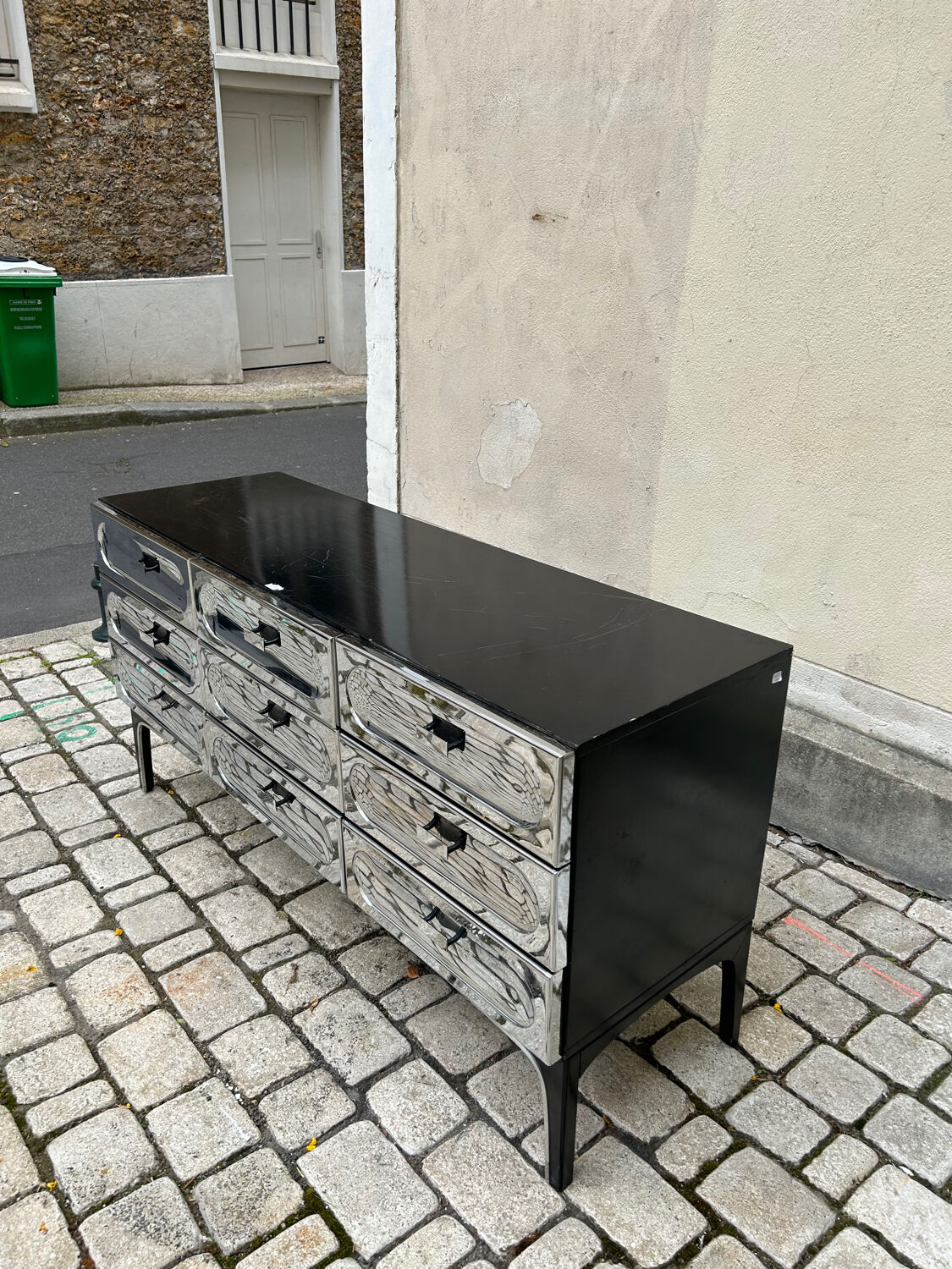 Commode Space Age Chromée par Henri Vallières