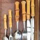 Housewife of cutlery with bamboo sleeves 30 pieces