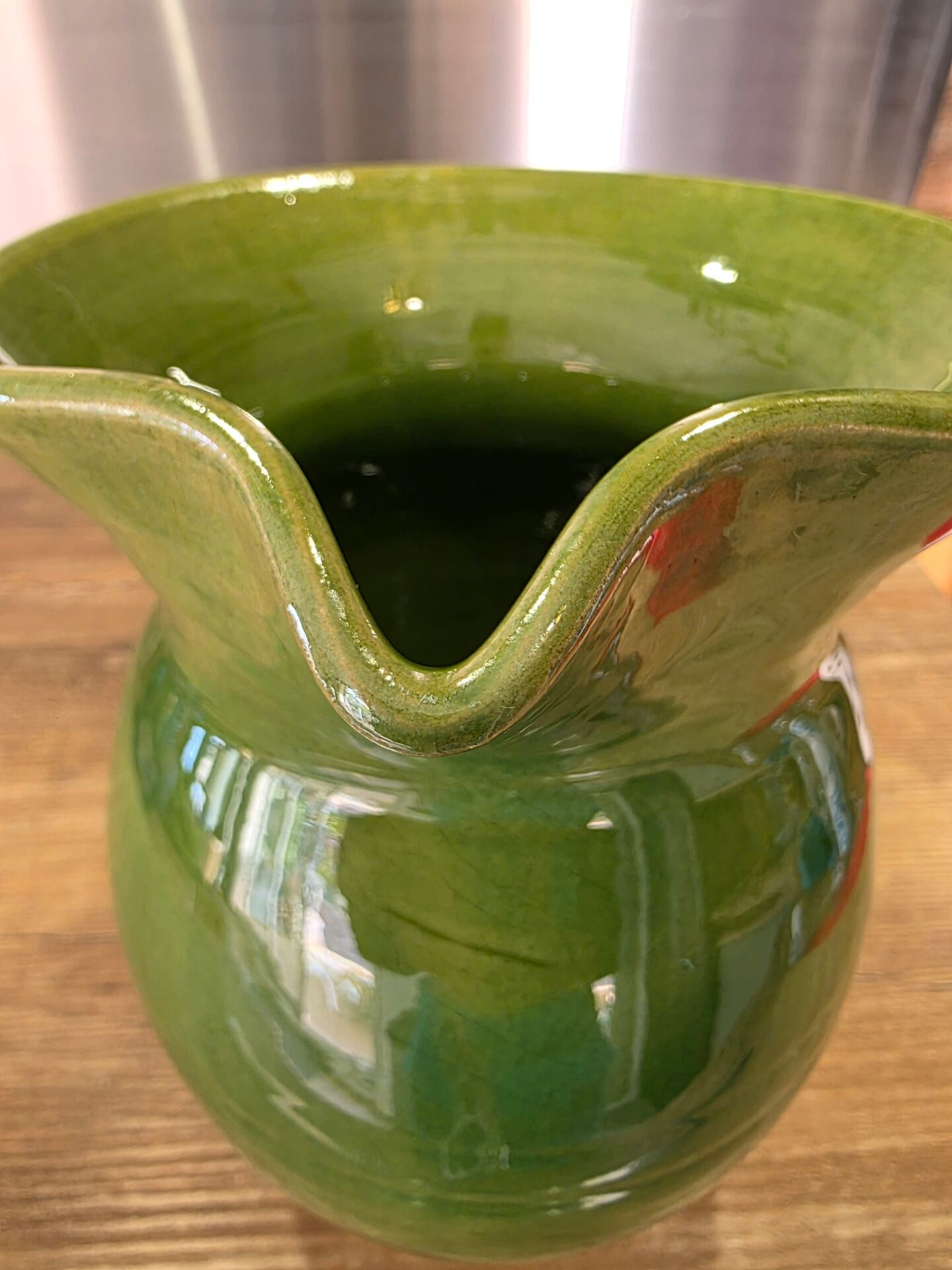 Pichet, vase Biot vert vintage