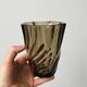 Vase tourbillon en verre fumé