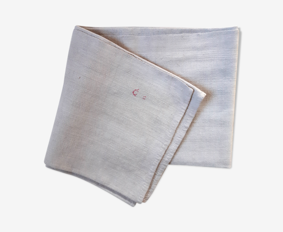 Nappe d'appoint 85 x 130 cm en gros tissu sergé d'un coloris beige très doux