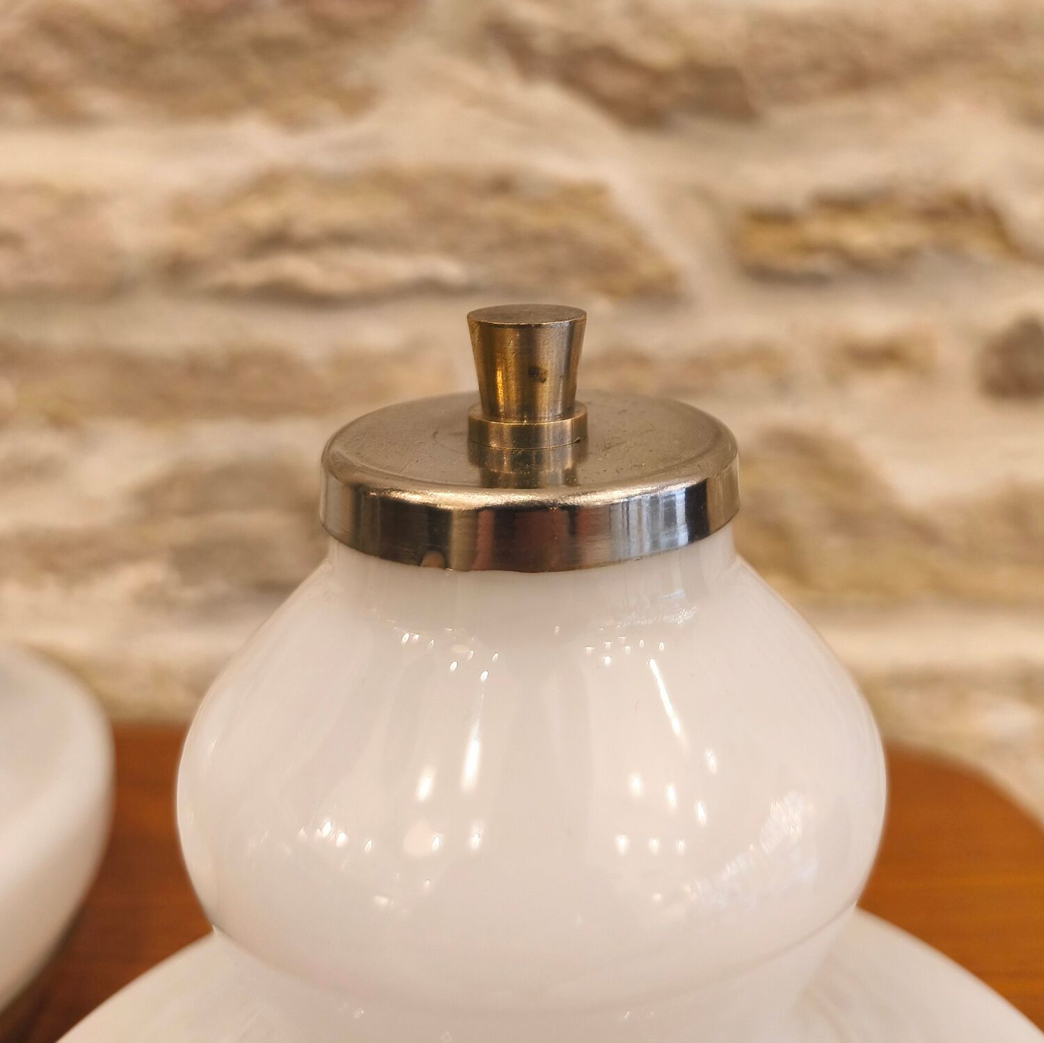 Pair of glass table lamps, Italy, 1960