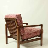 Vintage Armchair Lobster Upholstery Living Room Scandinavian, MCM, Poland 1960s