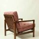 Fauteuil Vintage Tapissé Homard Salon Scandinave, MCM, Pologne Années 1960