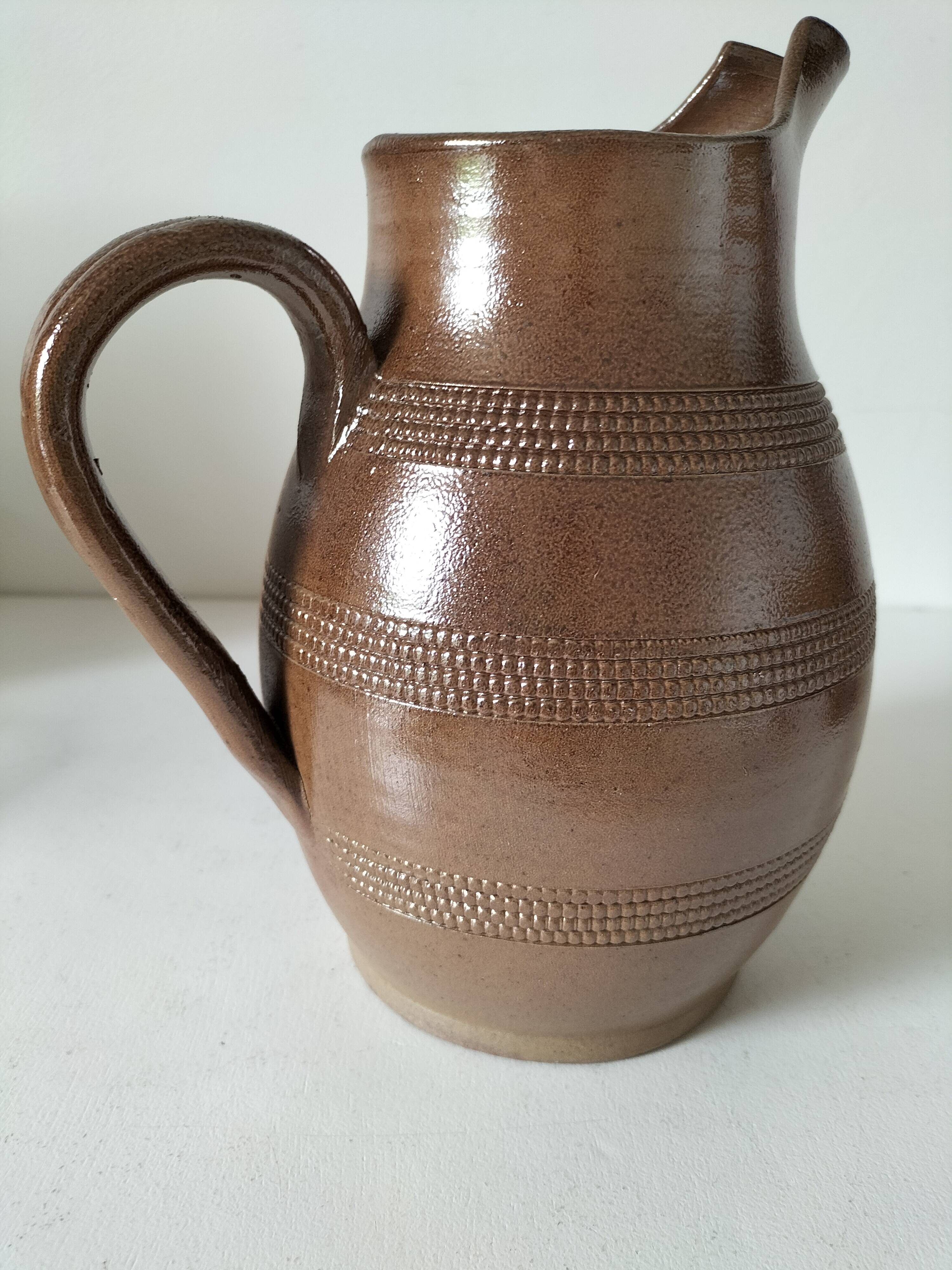 Stoneware pitcher