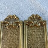 Vintage Lot of 3 Pairs of Heavy Brass Door Plates Lyon France
