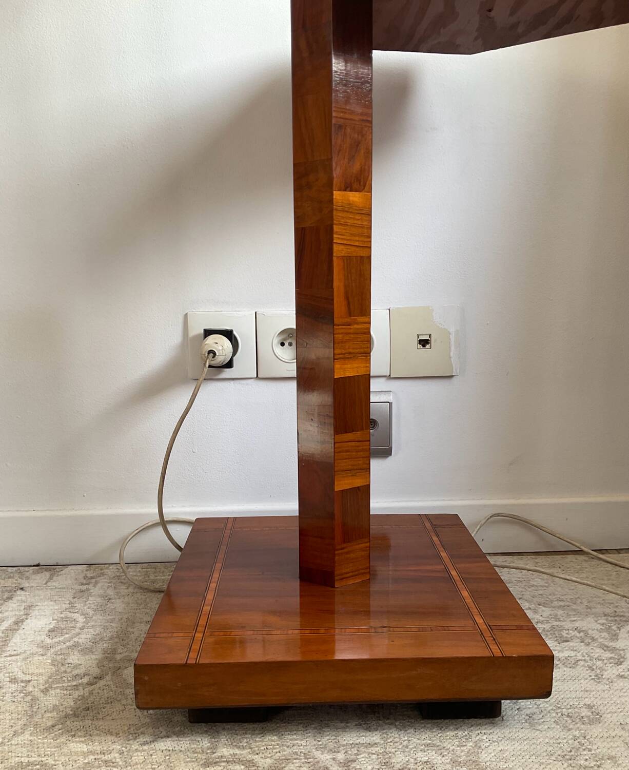 De Coene Art Deco floor lamp in marquetry