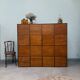 Large vintage wooden locker cabinet