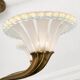 Art Deco chandelier signed Petitot opalescent glass