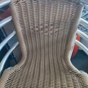 Chaises scoubidou et aluminium