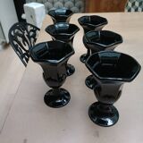 Black ice cream cups