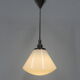 Art Deco school lamp with white glass shade