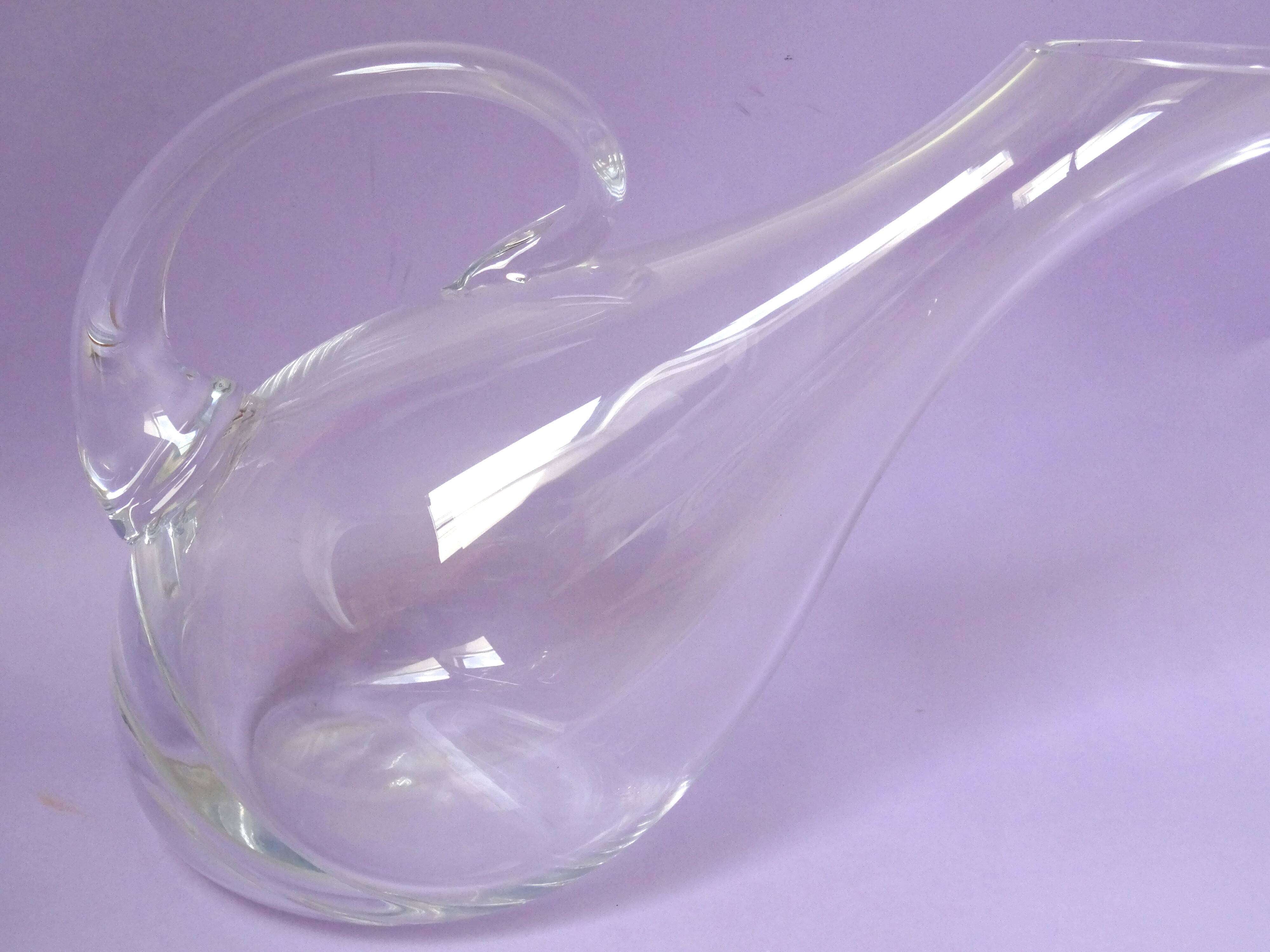 Leaning glass wine carafe