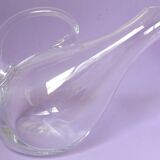Leaning glass wine carafe