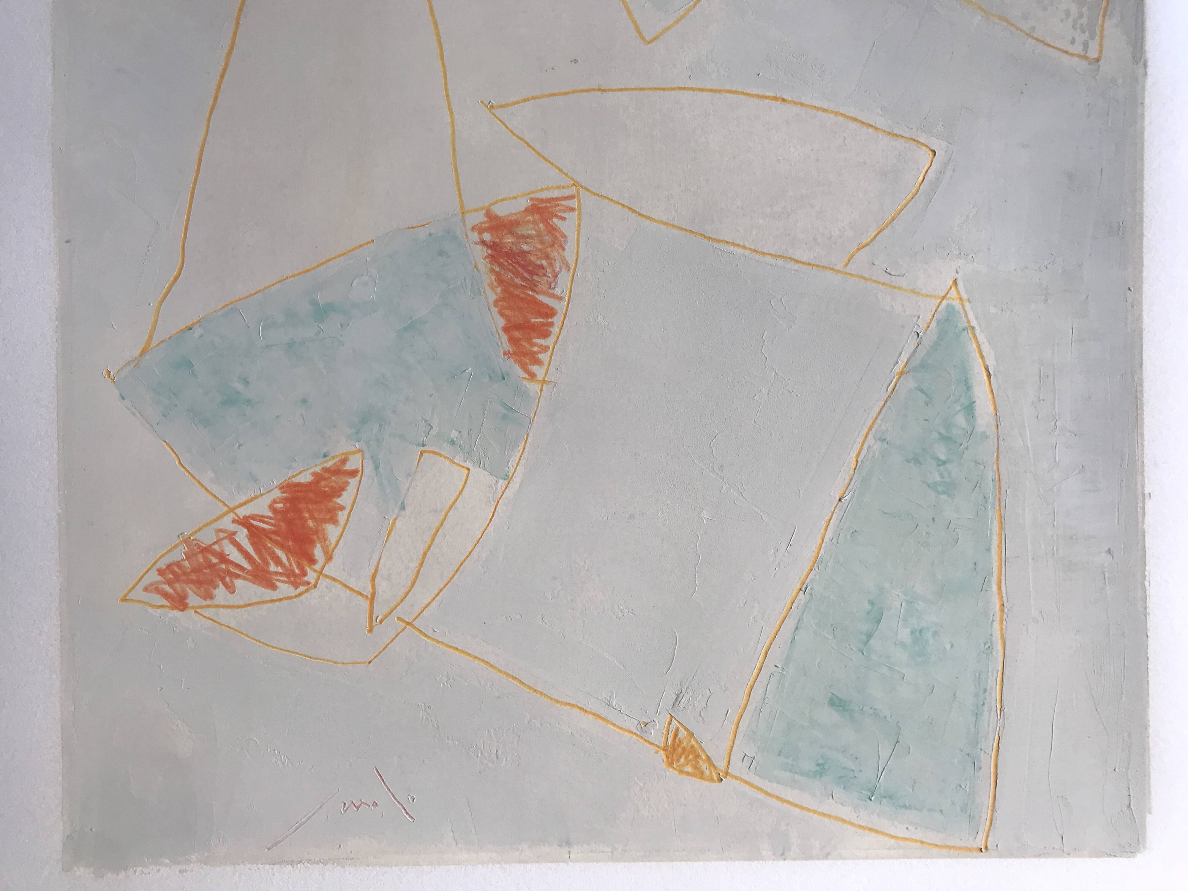 Georges FERRATO, Roussillon, 1991. Pencil and gouache, hand-signed