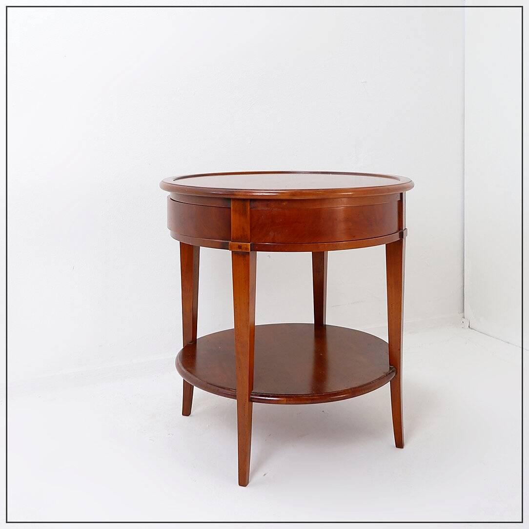 Table d'appoint ronde, 4 tiroirs, XXème s.