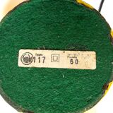 Very rare original Space Age 60s yellow table lamp made of iron by Temde