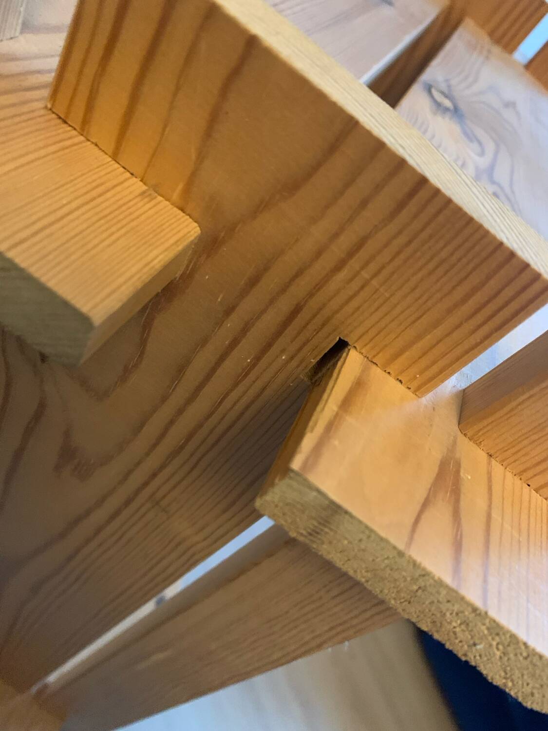 Vintage Mountain Pine Staircase Bookcase Circa 1980