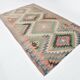 6x10 Decorative Rug, Soft Vintage Kilim Rug, Mint Green Area Kilim Rug,