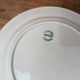 Old barbotine plate with plum motif Saint Amand Hamage
