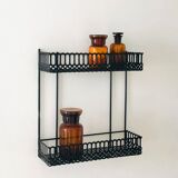 Vintage black metal wall shelf