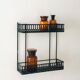 Vintage black metal wall shelf