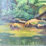 Oil painting "jungle" forest landscape