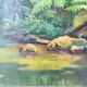 Oil painting "jungle" forest landscape