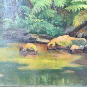 Oil painting "jungle" forest landscape