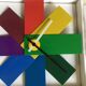 Normann Copenhagen wall clock - multicolor Watch Me Wall model