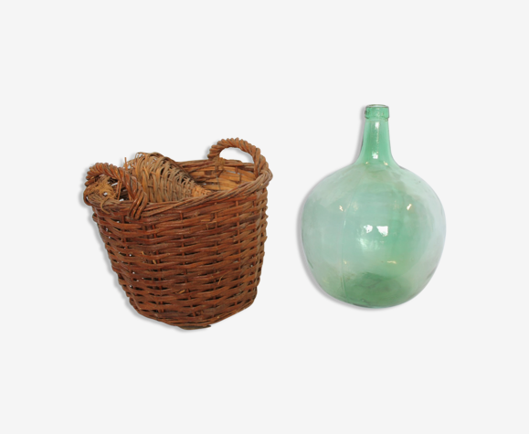 Dame-jeanne 15L et son panier tressé