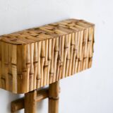 Lampe murale en rotin et bambou de style moderne du milieu du siècle