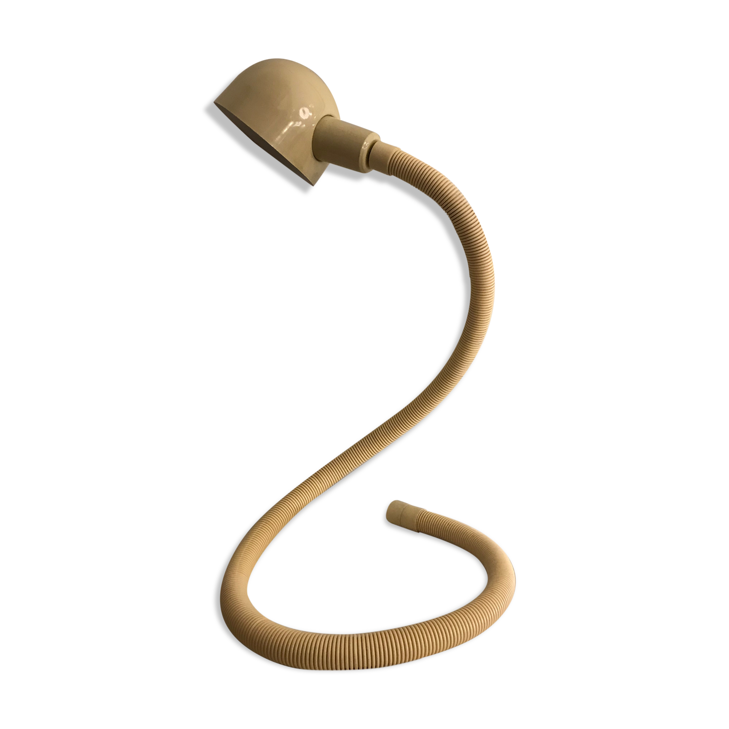 Hebi cream Snake lamp Isao Hosoe for Valenti 1970