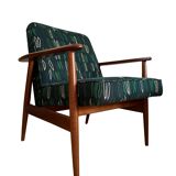 Ensemble de fauteuils vintage par Juliszu Kędziorek en jacquard vert, 1960