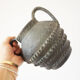Vase with double handle in black sandstone