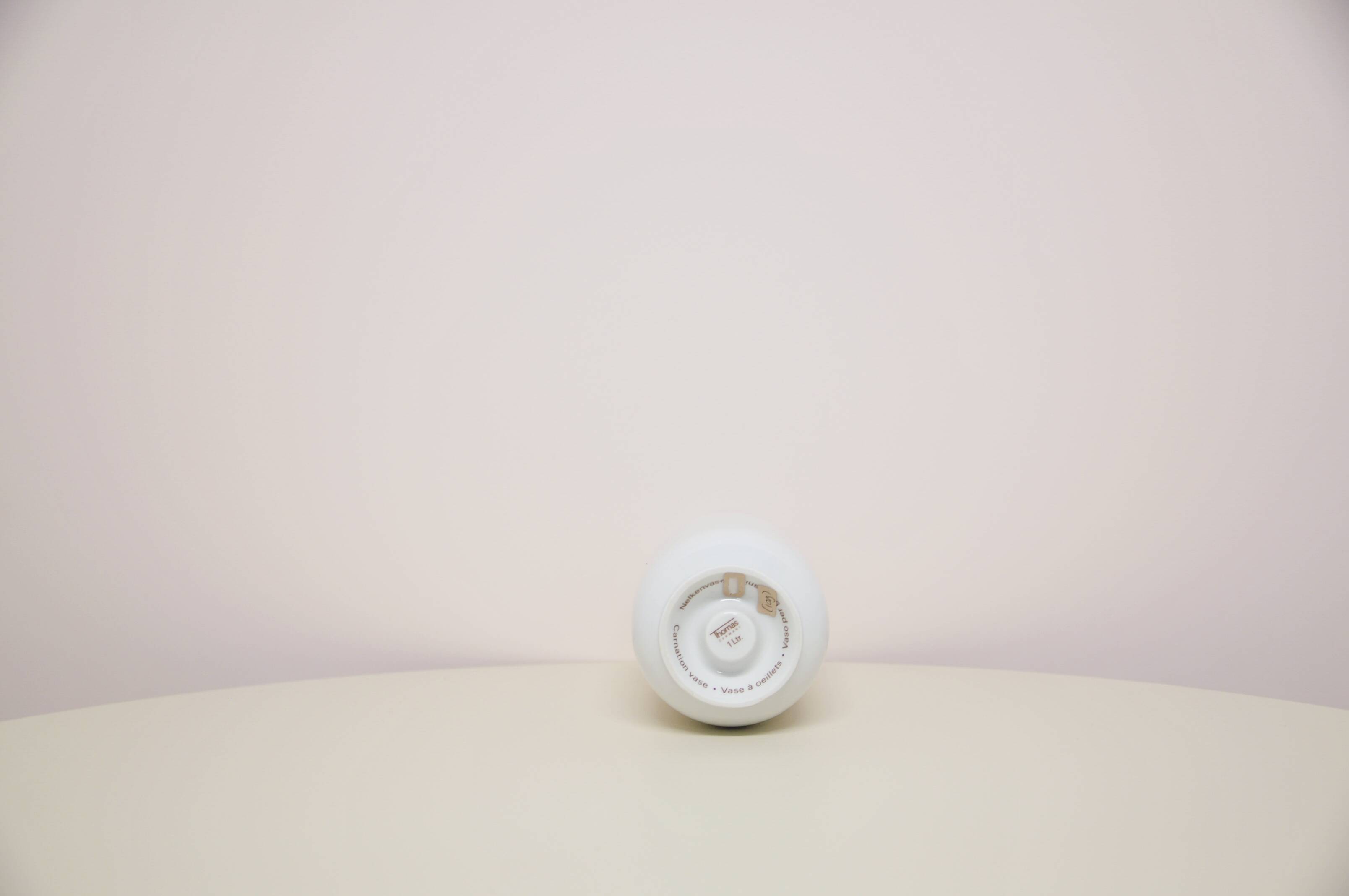 vintage white glossy vase Thomas Germany