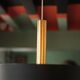 Jean Gandelin suspension in black lacquered sheet metal, white metal, brass, and diffuser in Cristalux/etched Plexiglas.