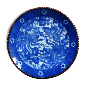 Plat en porcelaine, décor de phœnix, Japon XIXème