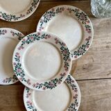 Set of 6 vintage dessert plates model Cécile by HBCM (lot 2)