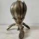 Ashtray flower 1970 silver bronze
