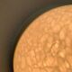 Suspension or wall lamp moon in glass from the vintage German space era by Peill & Putzler, 1970s.