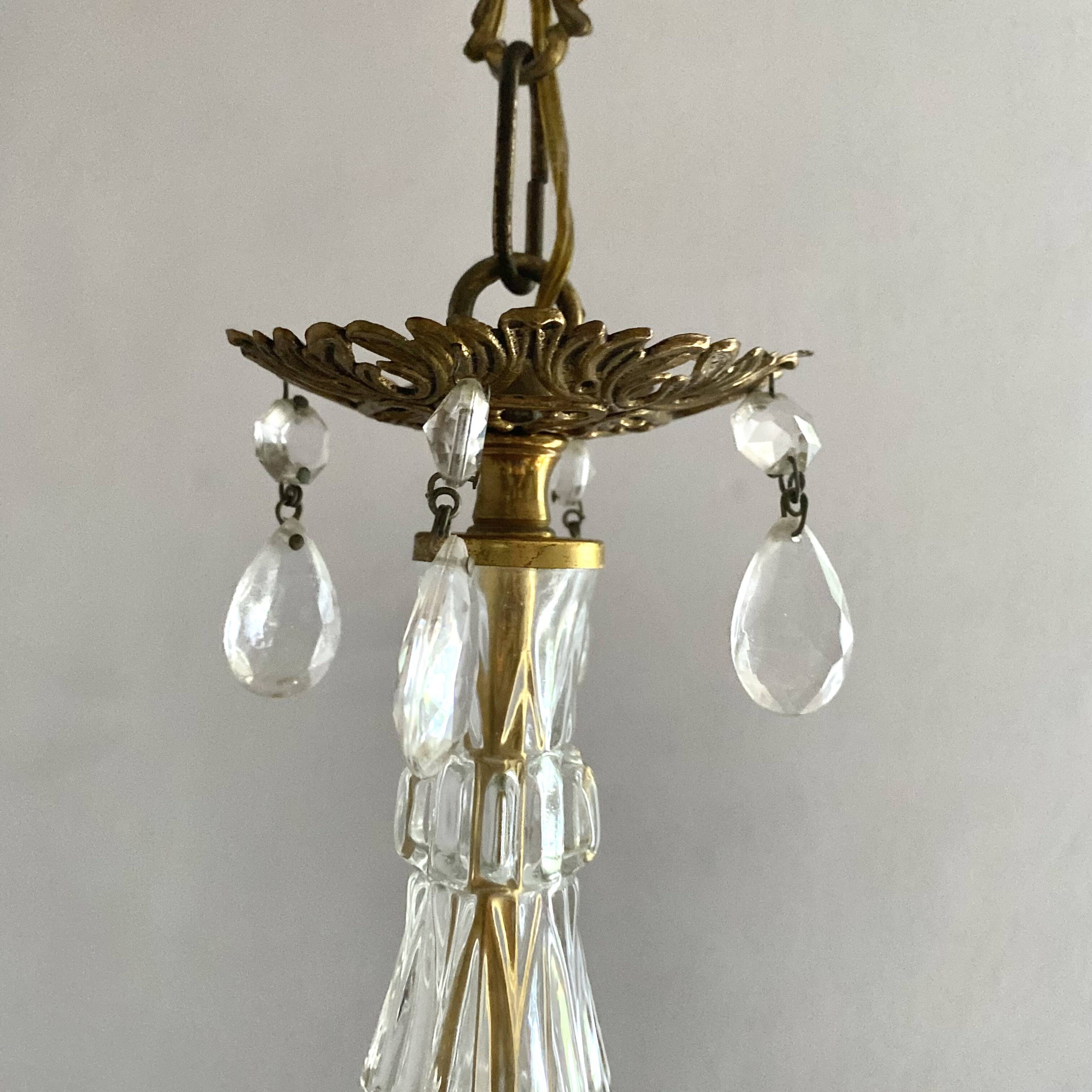 Chandeliers with glass drops 3 lights